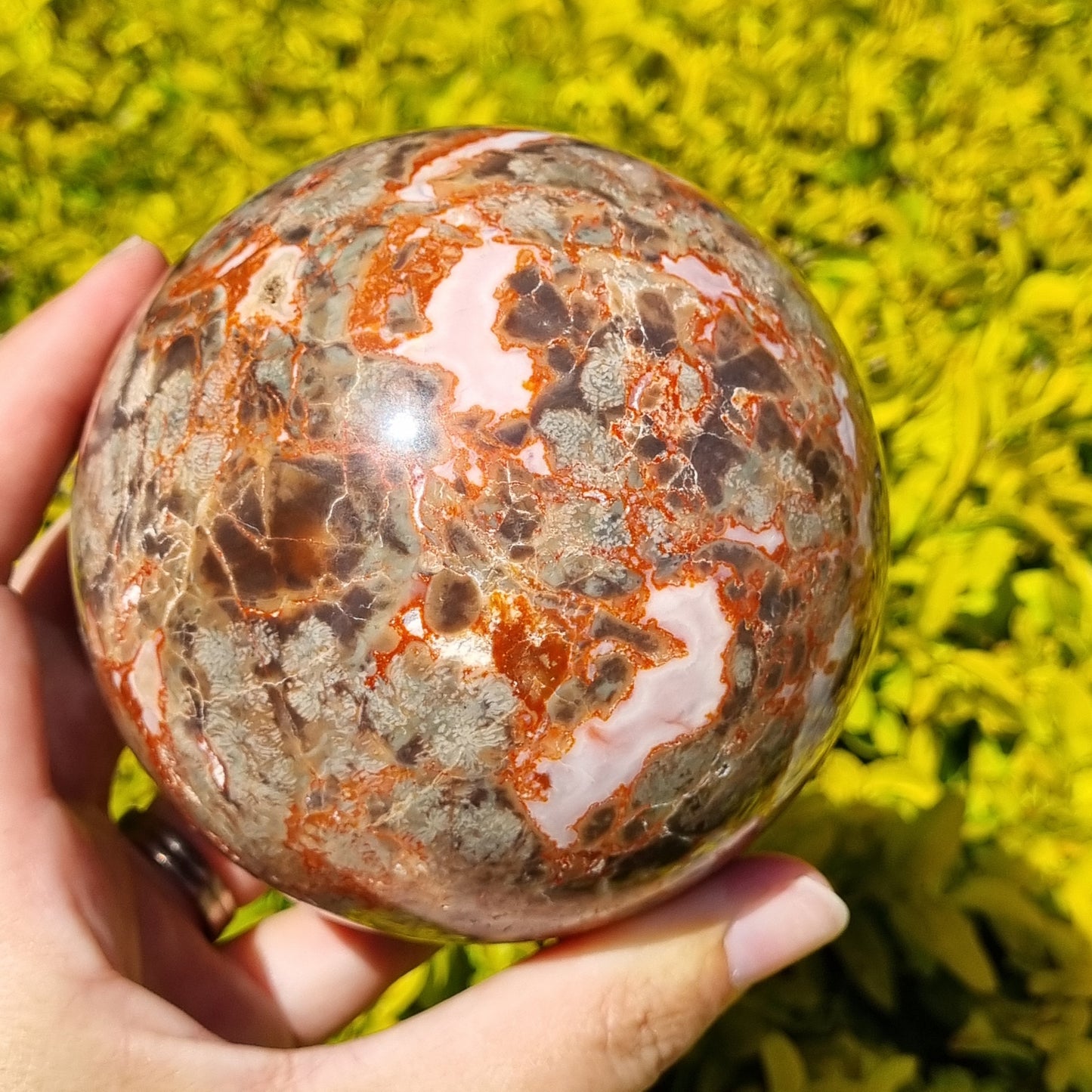 Red Jasper Conglomerate Sphere - China - 1.096kg