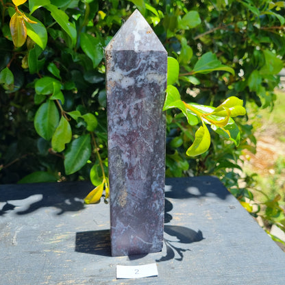 Hematite with Chlorite Obelisk