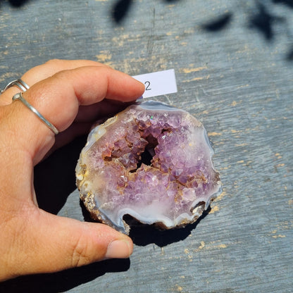 Amethyst on Agate Cluster - Madagascar