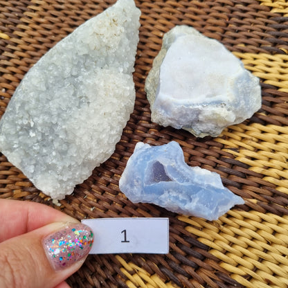 Blue Chalcedony Raw - A Grade