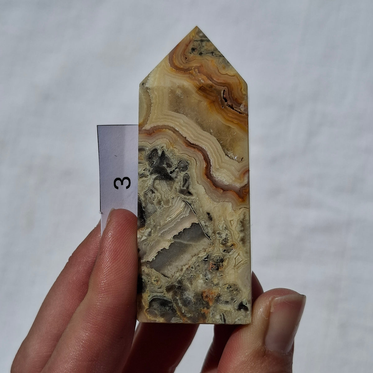 Crazy Lace Agate Obelisk