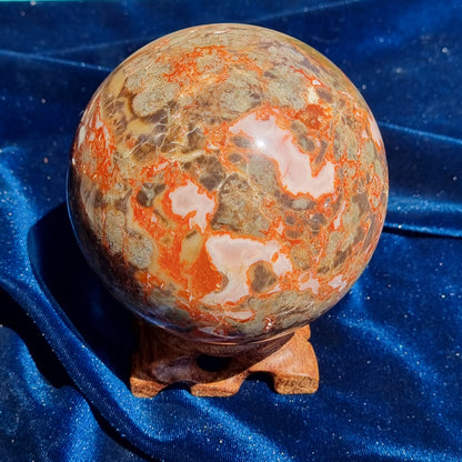 Red Jasper Conglomerate Sphere - China - 1.096kg