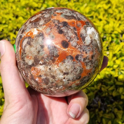 Red Jasper Conglomerate Sphere - China - 1.001kg