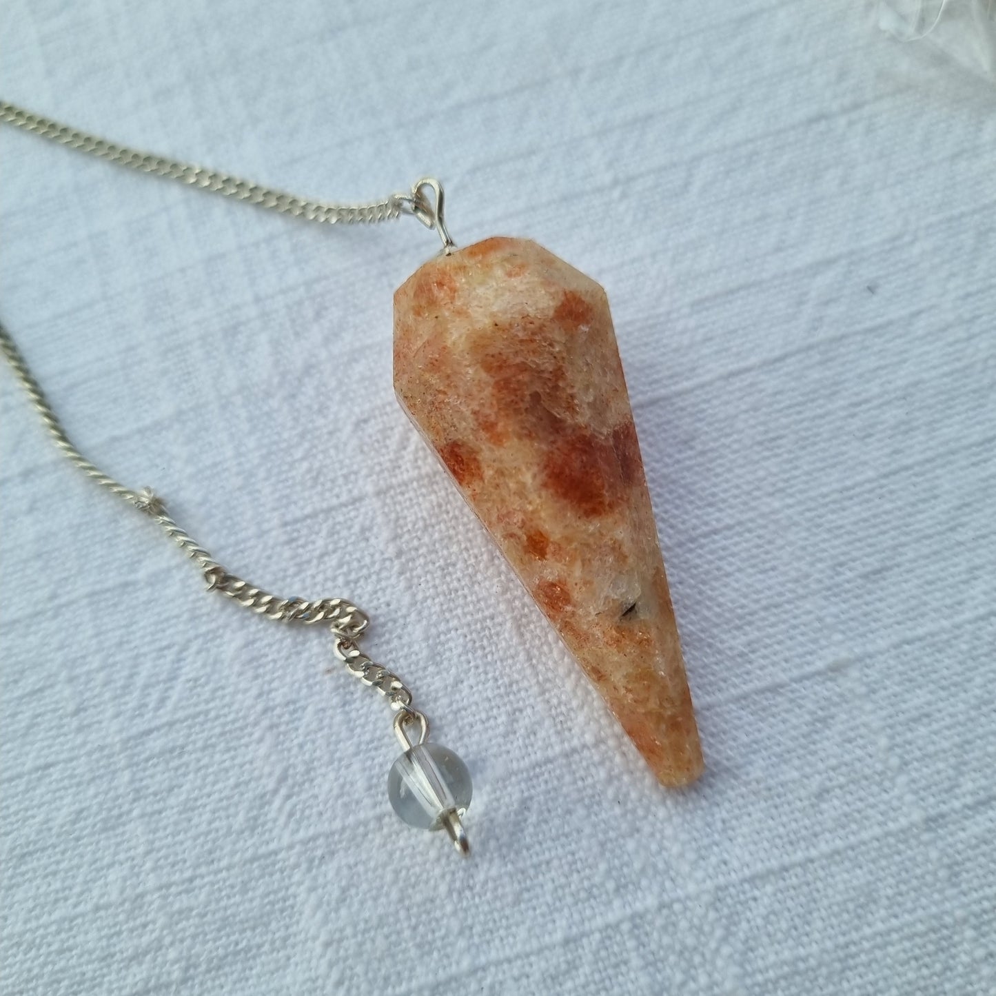 Sunstone Pendulum - 6 Faceted