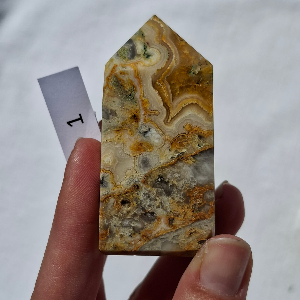 Crazy Lace Agate Obelisk