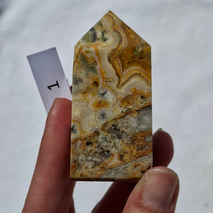 Crazy Lace Agate Obelisk