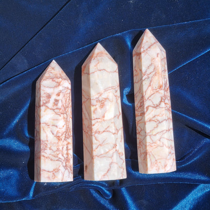 Red Vein Calcite Tower - China