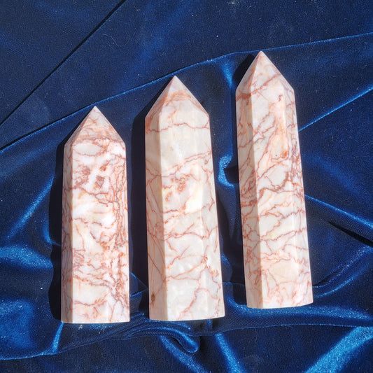 Red Vein Calcite Tower - China