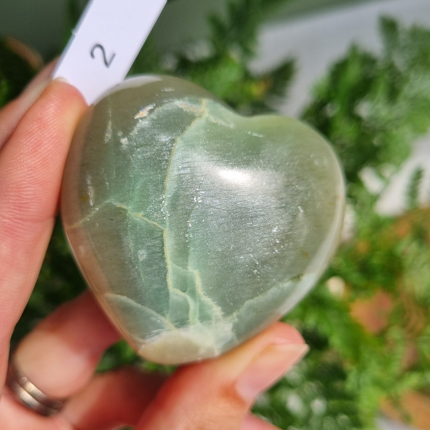 Garnierite Heart (Green Moonstone) - Madagascar