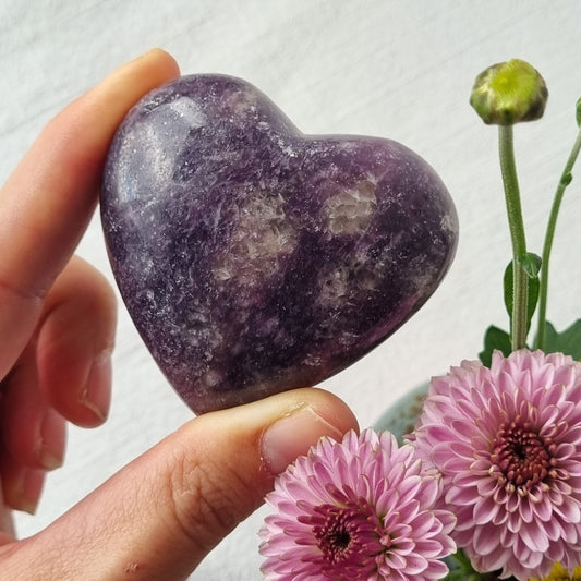 Lepidolite Heart - Madagascar - 150g
