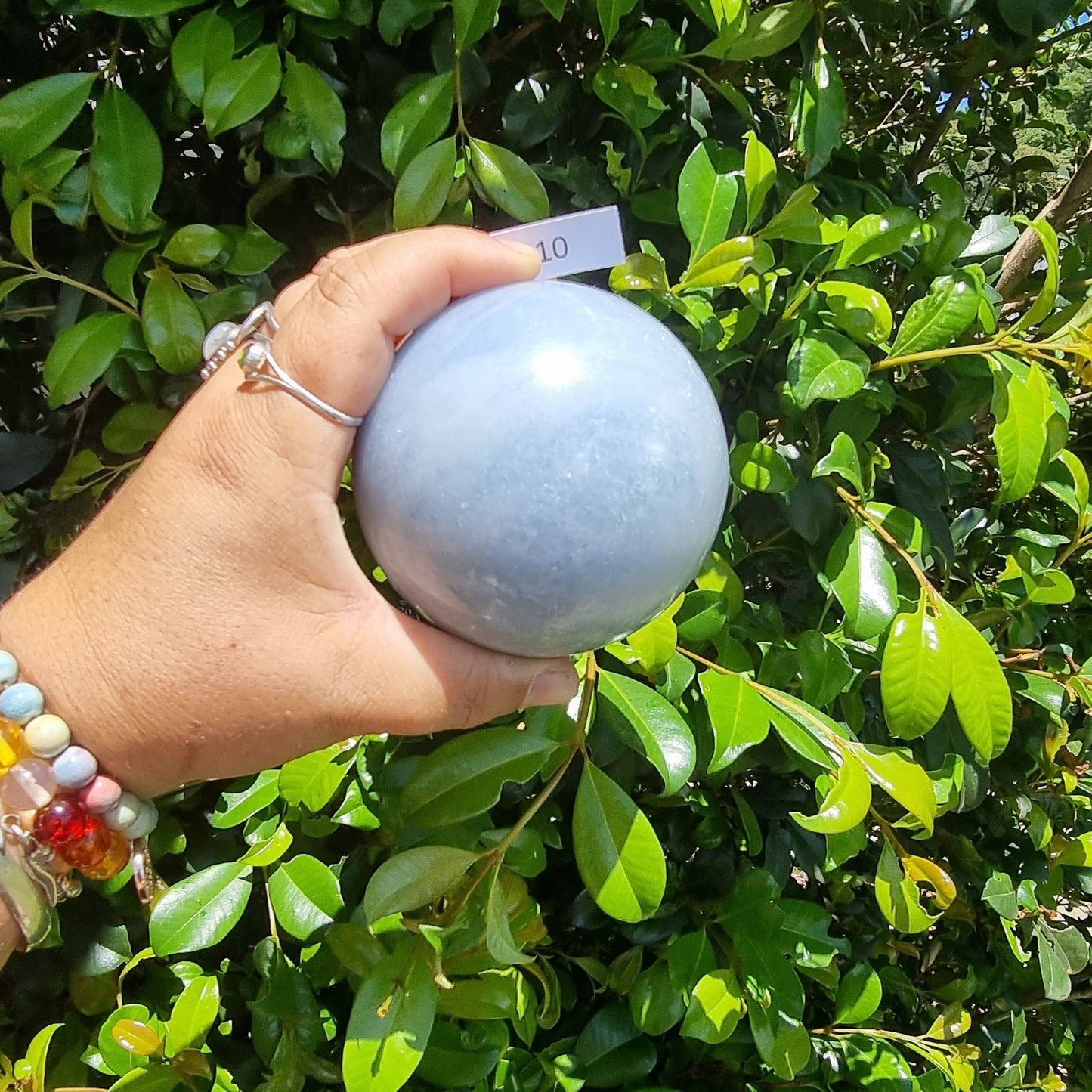 Blue Calcite Sphere - Madagascar