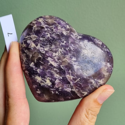 Lepidolite Heart - Madagascar - Smaller Sizes