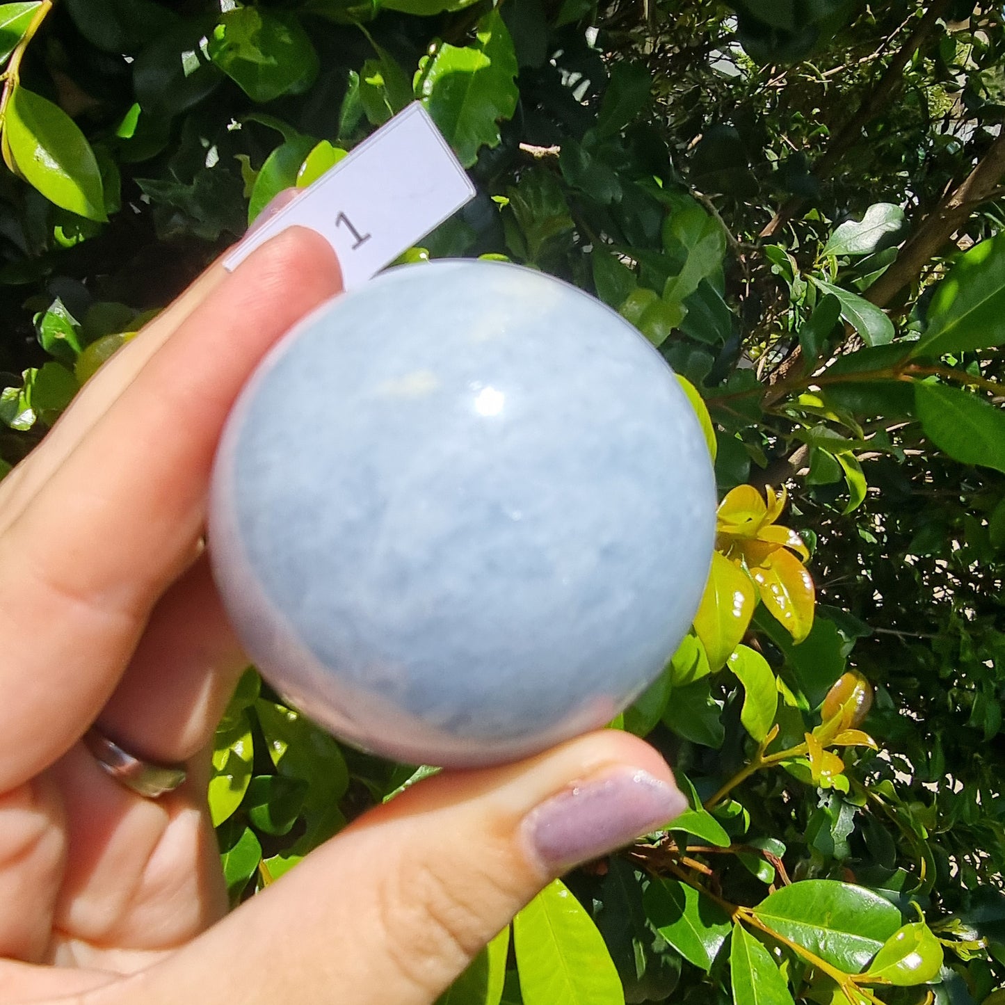 Blue Calcite Sphere - Madagascar