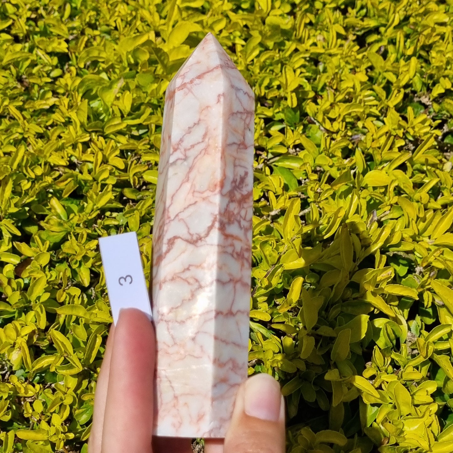 Red Vein Calcite Tower - China