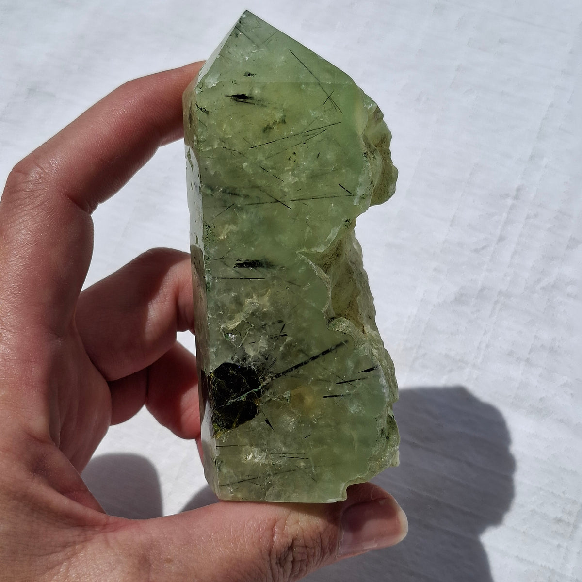 Prehnite Rough Tower - 214 grams