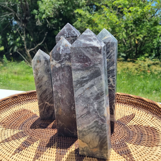 Hematite with Chlorite Obelisk