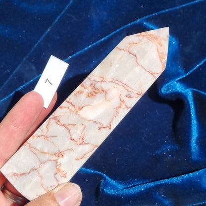 Red Vein Calcite Tower - China