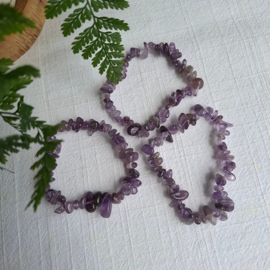 Amethyst Chip Bracelet