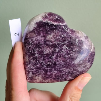 Lepidolite Heart - Madagascar - Smaller Sizes