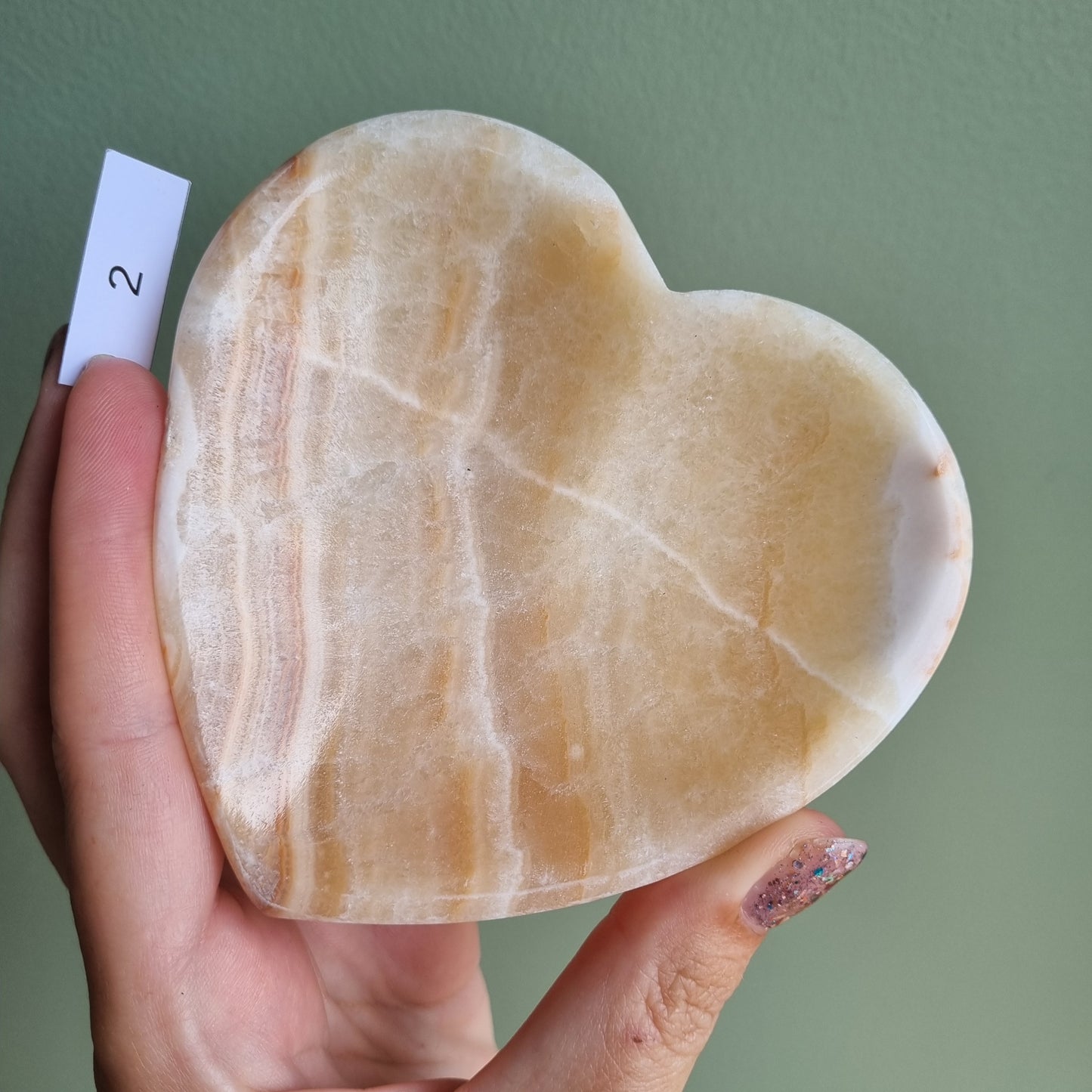 Banded Calcite Heart Bowl