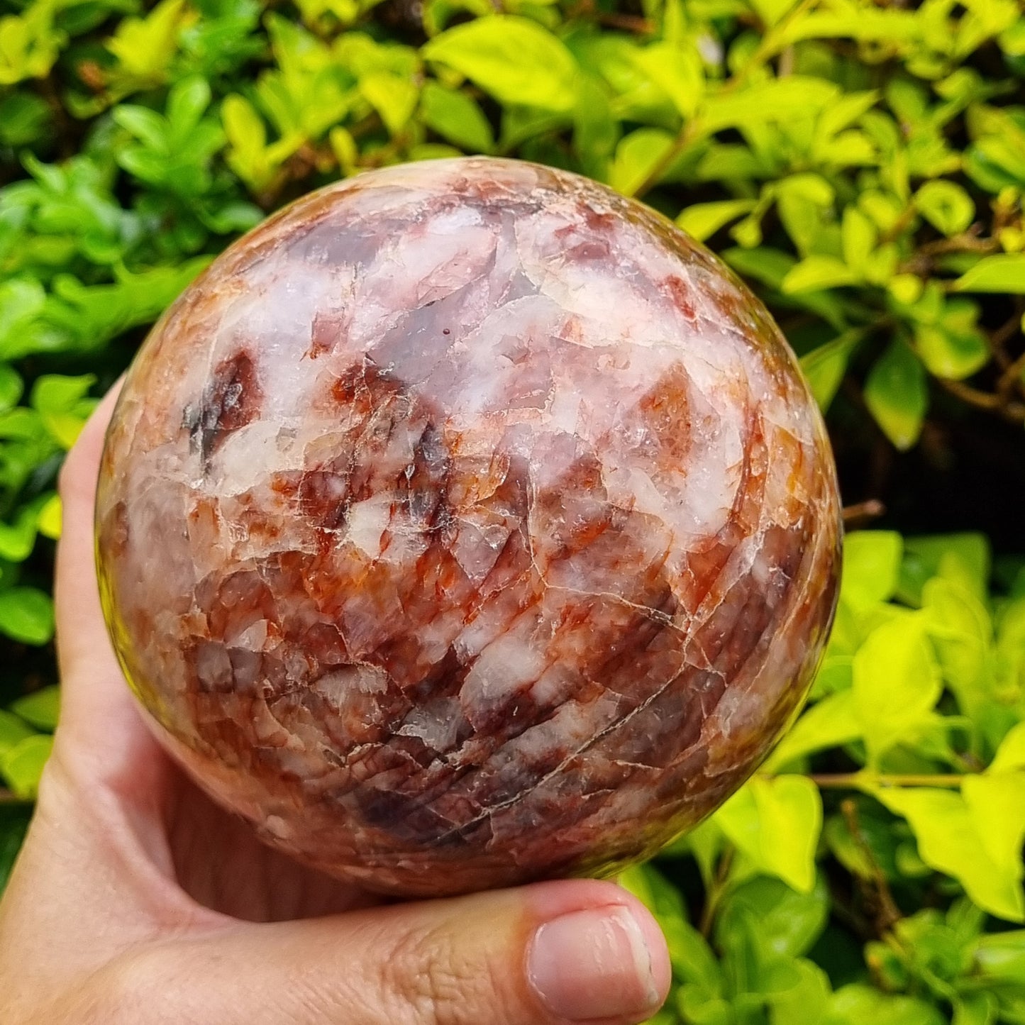 Fire Quartz Sphere - Madagascar - 1.234kg