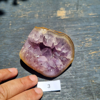 Amethyst on Agate Cluster - Madagascar