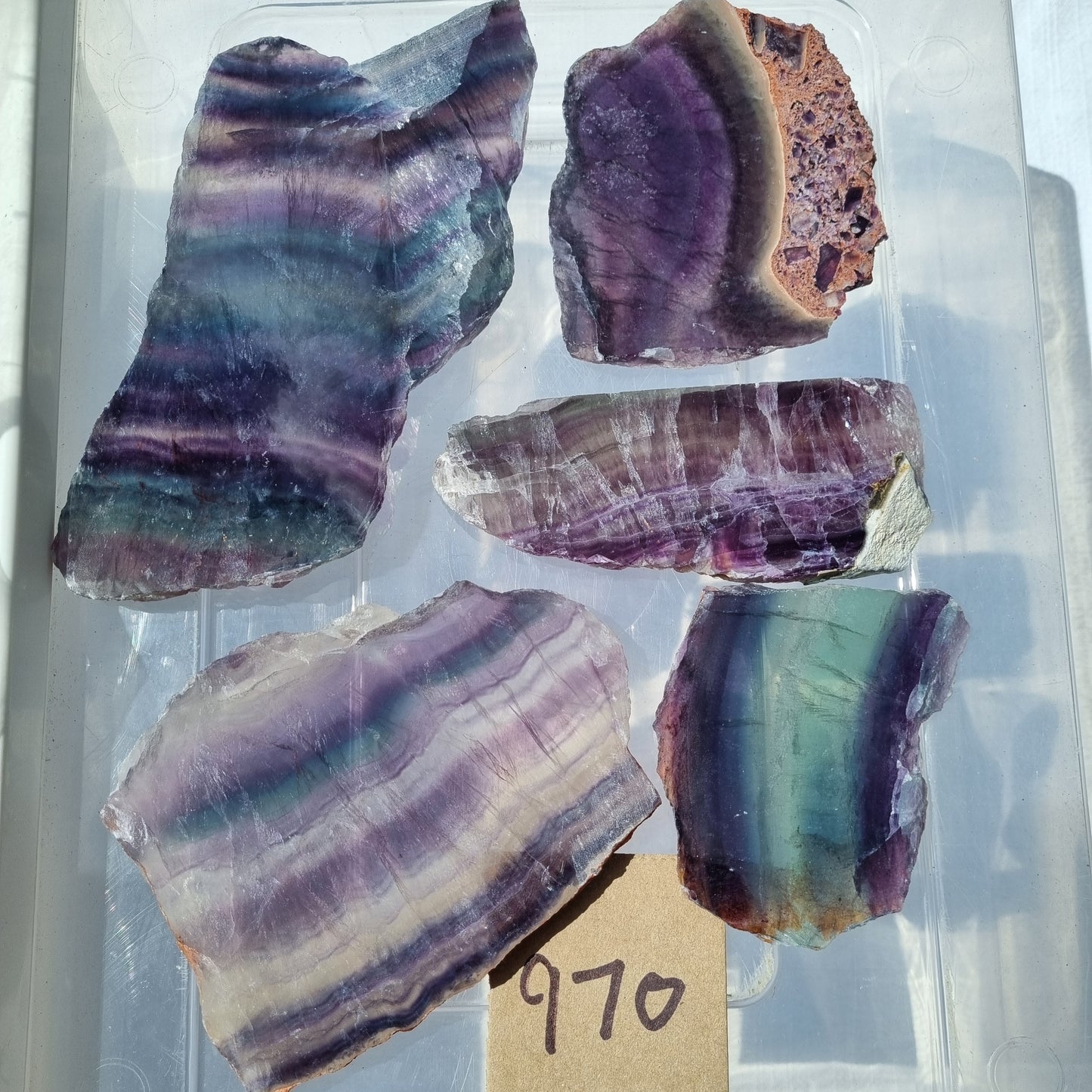 Fluorite Slices - BULK - China - Under 1kg