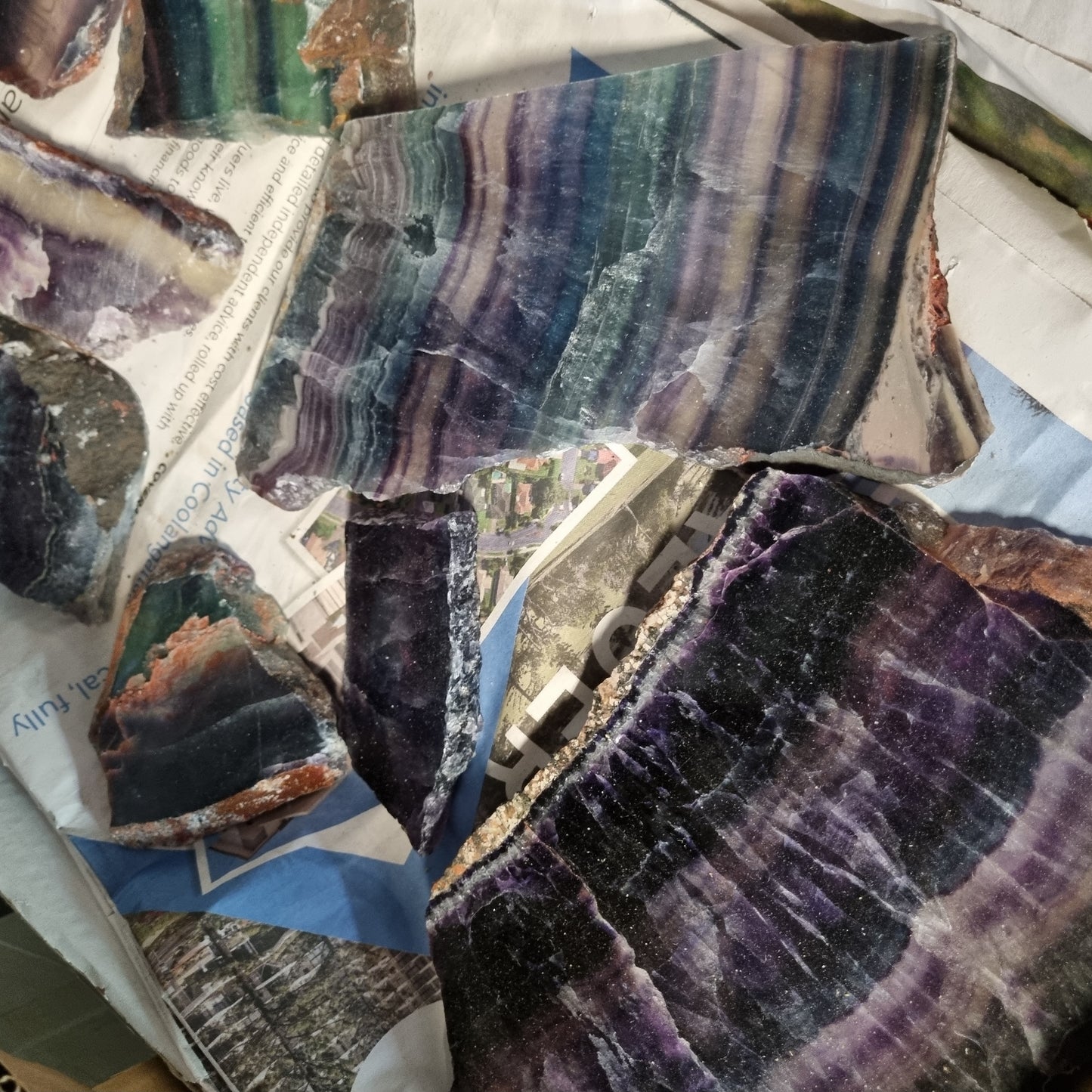 Fluorite Slices - BULK - China - Under 1kg