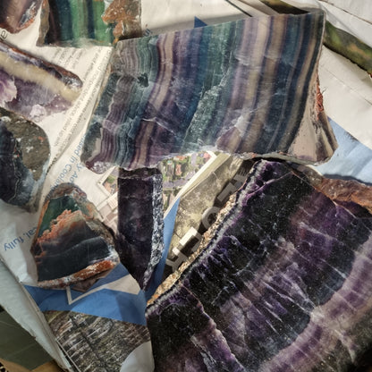 Fluorite Slices - BULK - China - Under 1kg