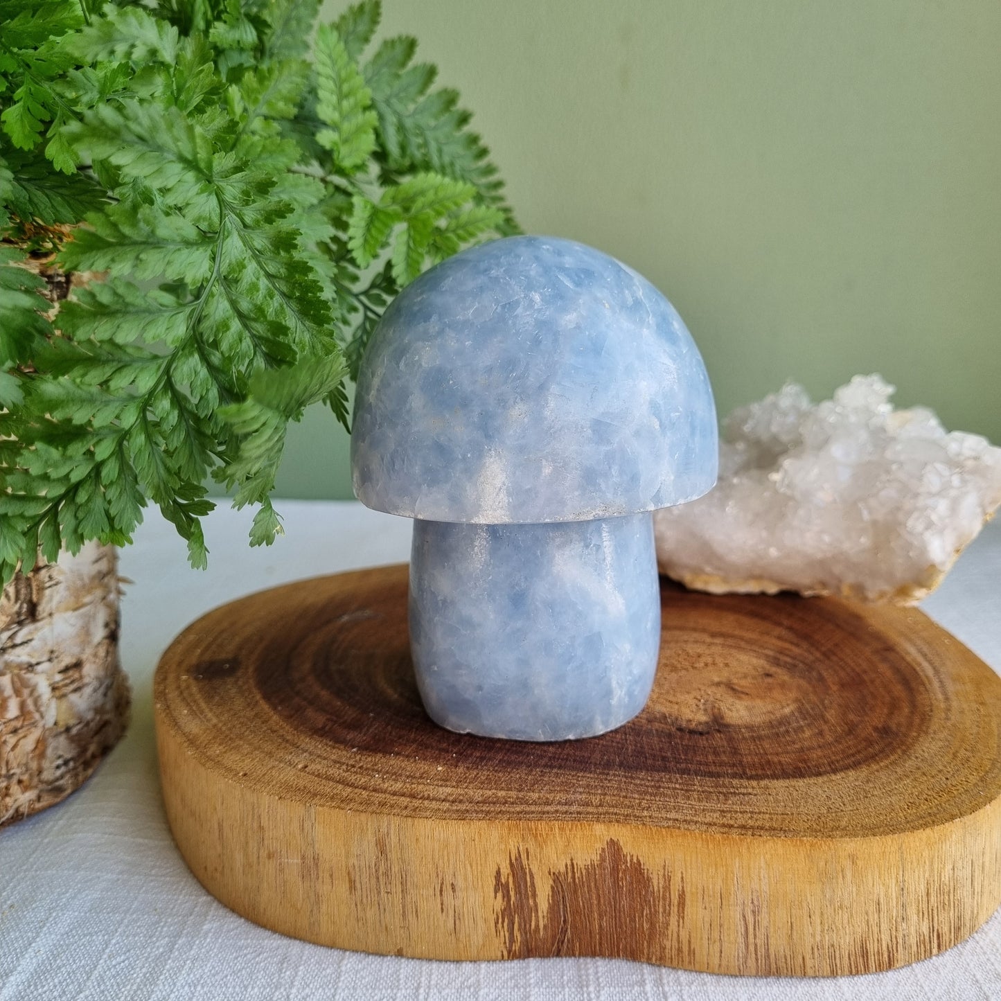Blue Calcite Mushroom
