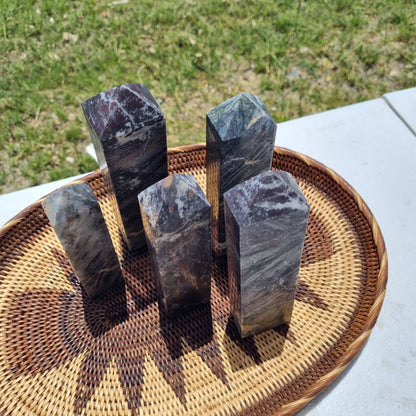 Hematite with Chlorite Obelisk