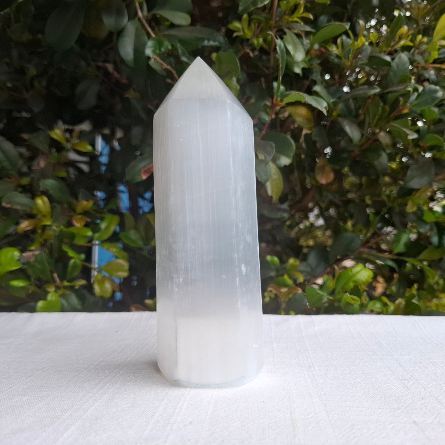 Selenite Hexagon Tower - Morocco - 15cm