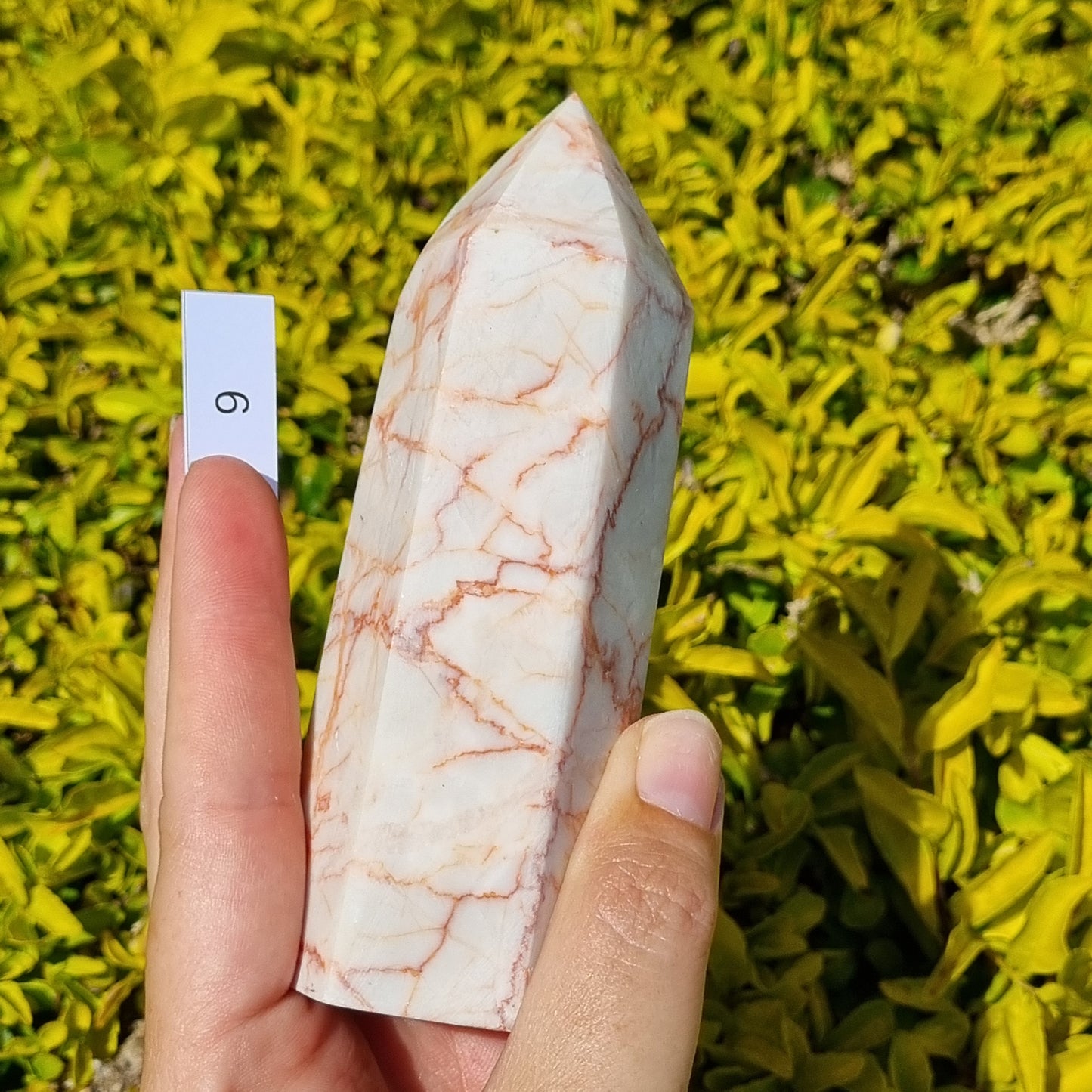 Red Vein Calcite Tower - China