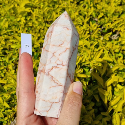 Red Vein Calcite Tower - China