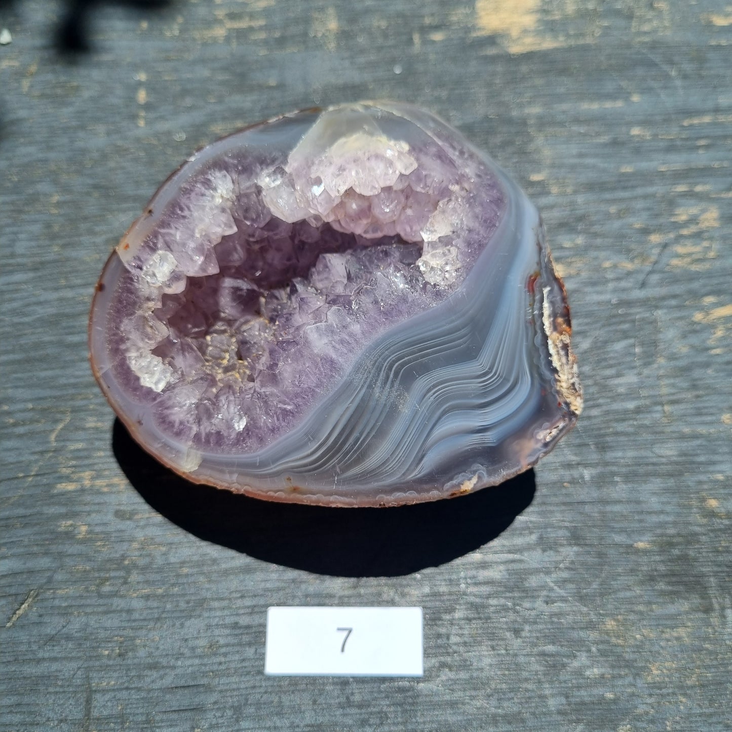 Amethyst on Agate Cluster - Madagascar