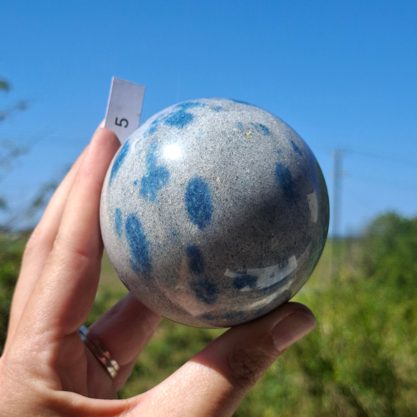 Apatite in Cleavelandite Sphere