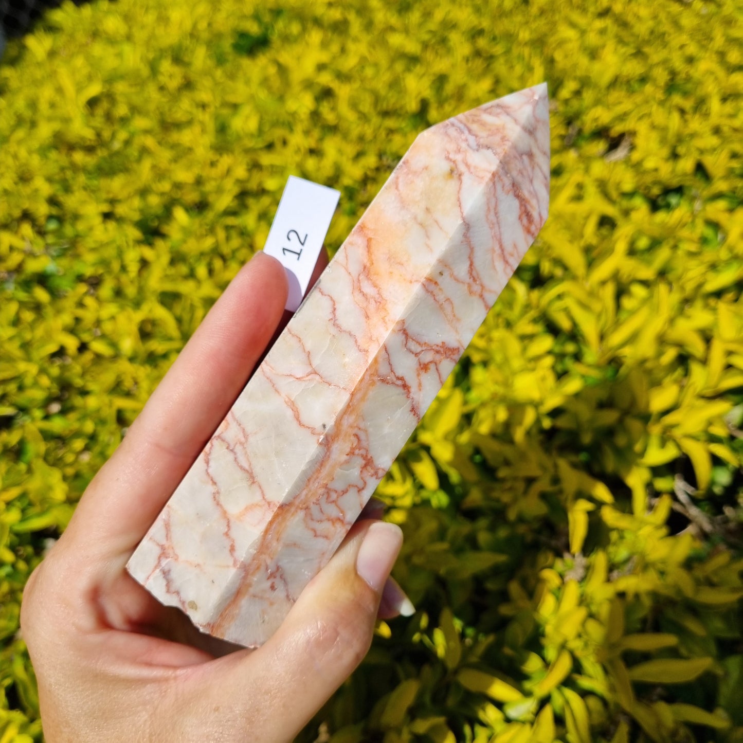 Red Vein Calcite Tower - China