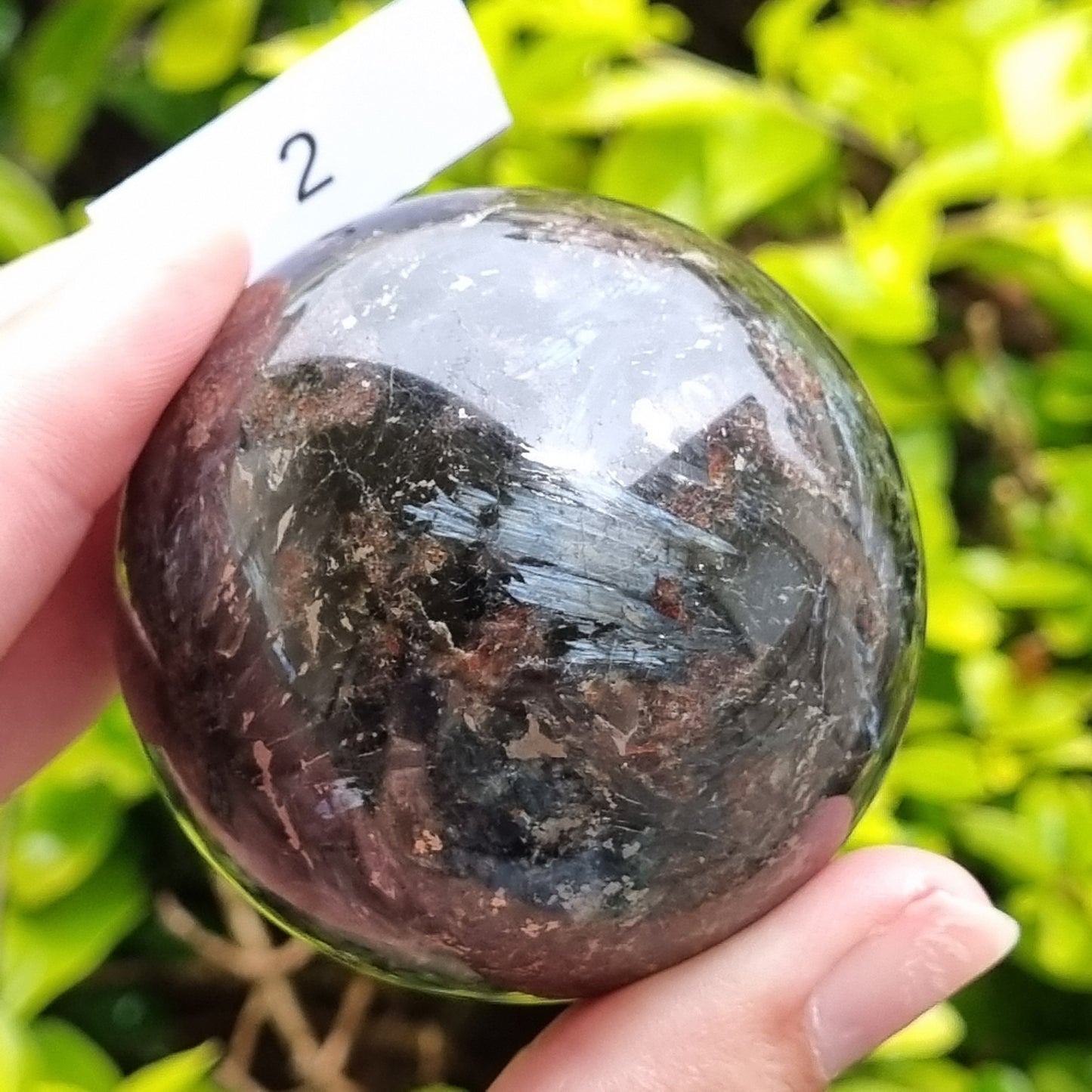 Garnet in Arfvedsonite Sphere - China