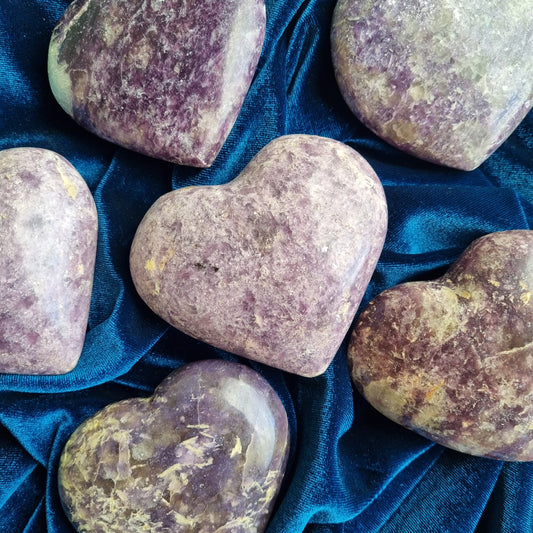 Lepidolite Heart - Madagascar - Smaller Sizes