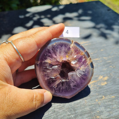 Amethyst on Agate Cluster - Madagascar