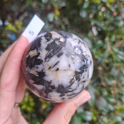 Tourmaline in Quartz Sphere - Madagascar