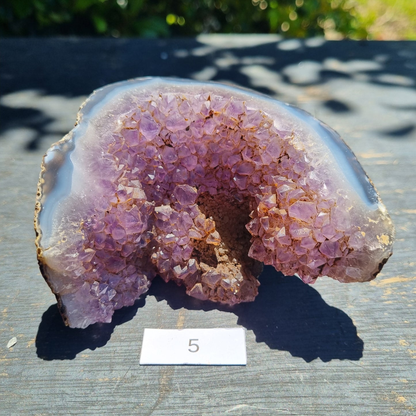 Amethyst on Agate Cluster - Madagascar