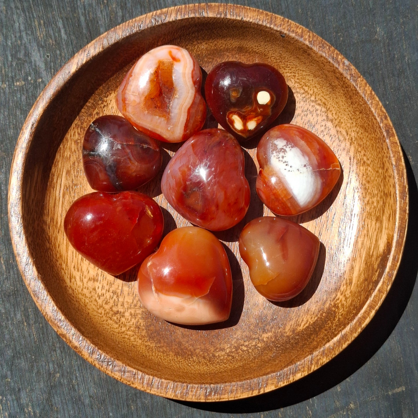 Carnelian Hearts - BULK - Madagascar - 250g