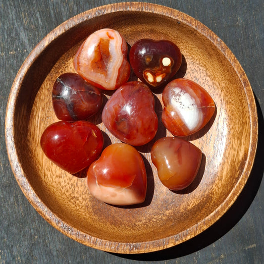 Carnelian Hearts - BULK - Madagascar - 250g