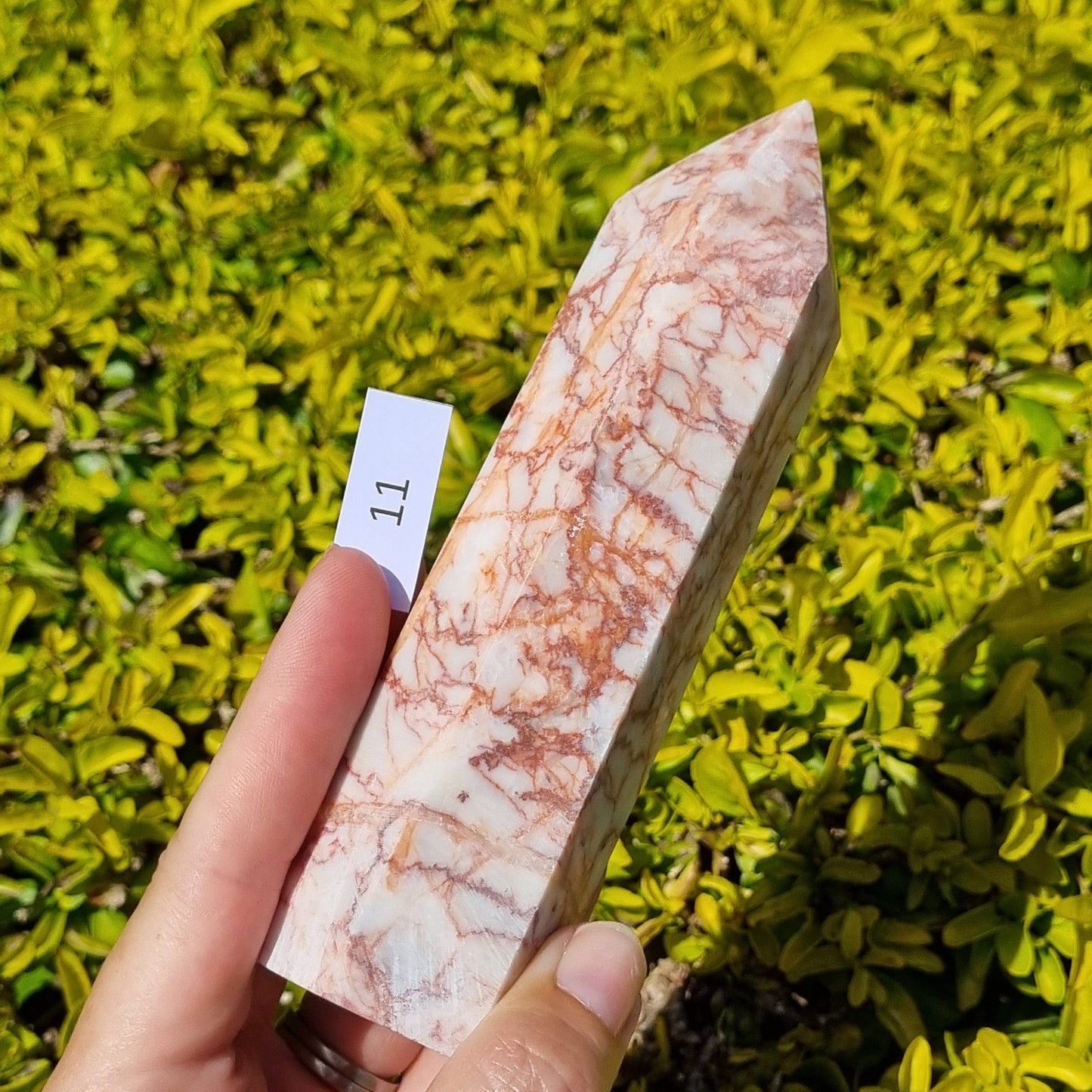 Red Vein Calcite Tower - China