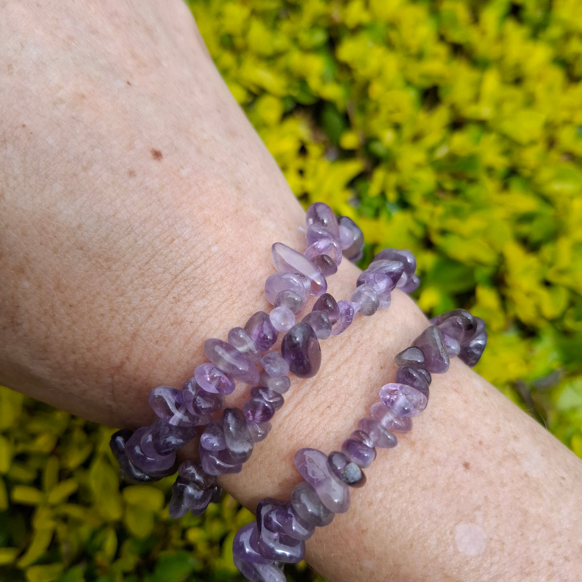 Amethyst Chip Bracelet