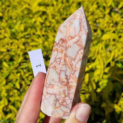 Red Vein Calcite Tower - China