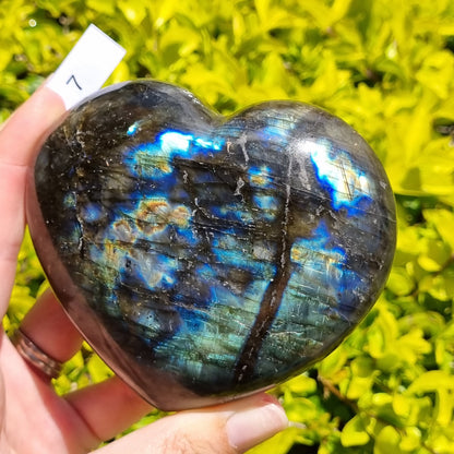 Labradorite Heart - Madagascar - Smaller Sizes