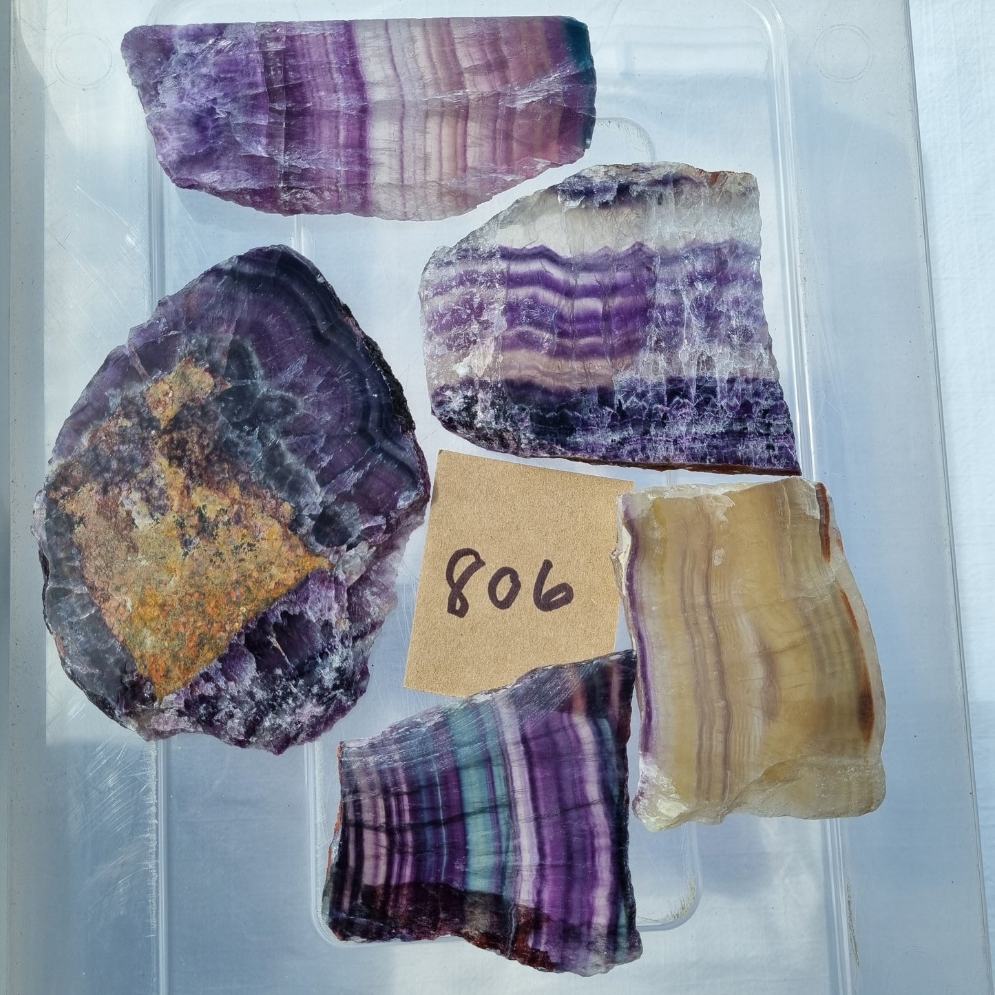 Fluorite Slices - BULK - China - Under 1kg