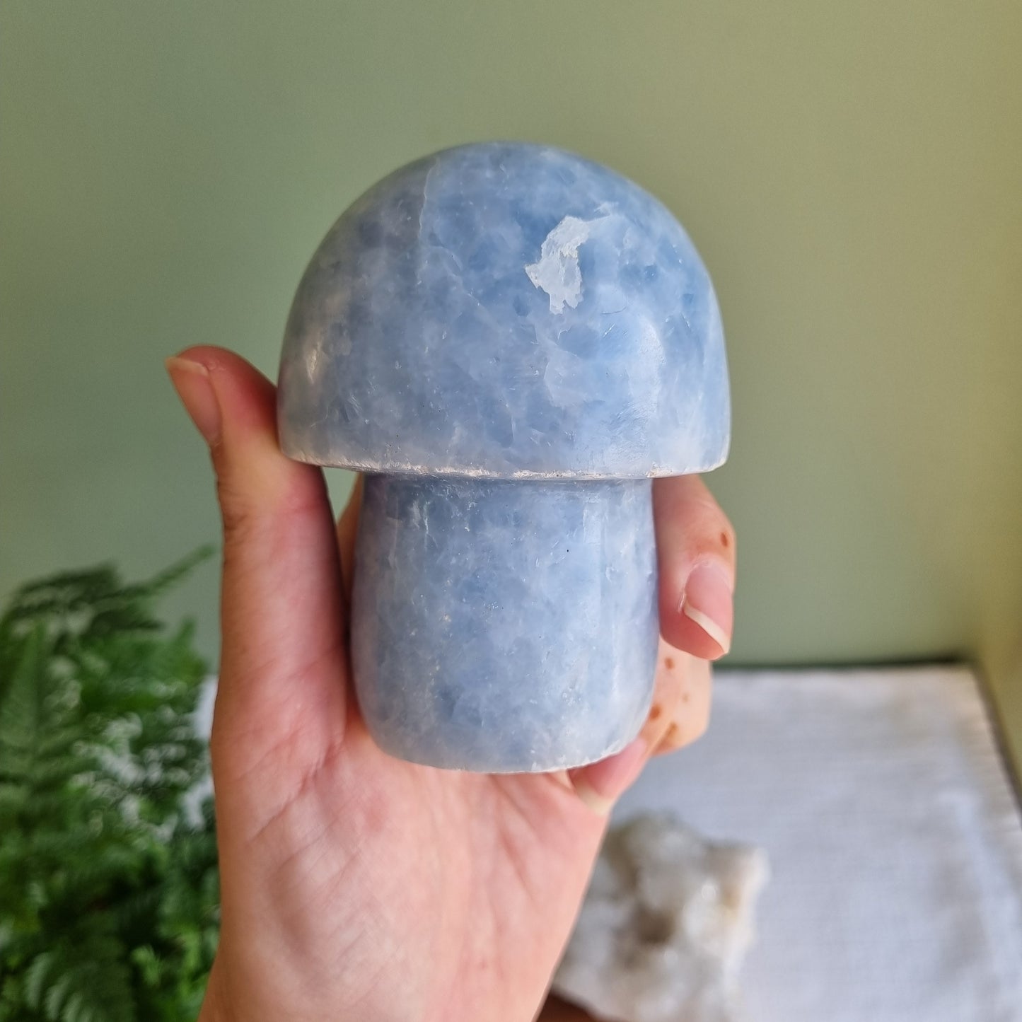 Blue Calcite Mushroom